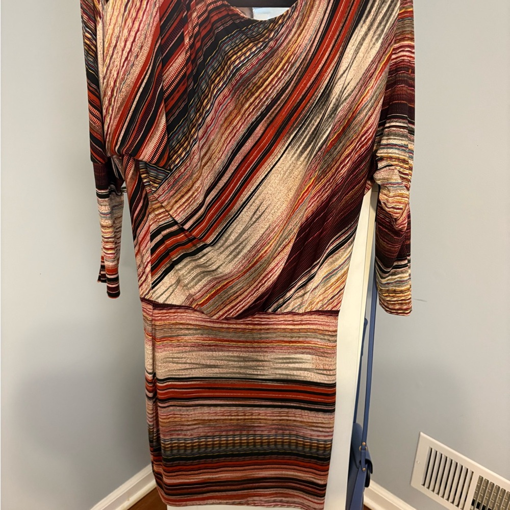 Abbeline Multicolor Striped Long Sleeve Dress